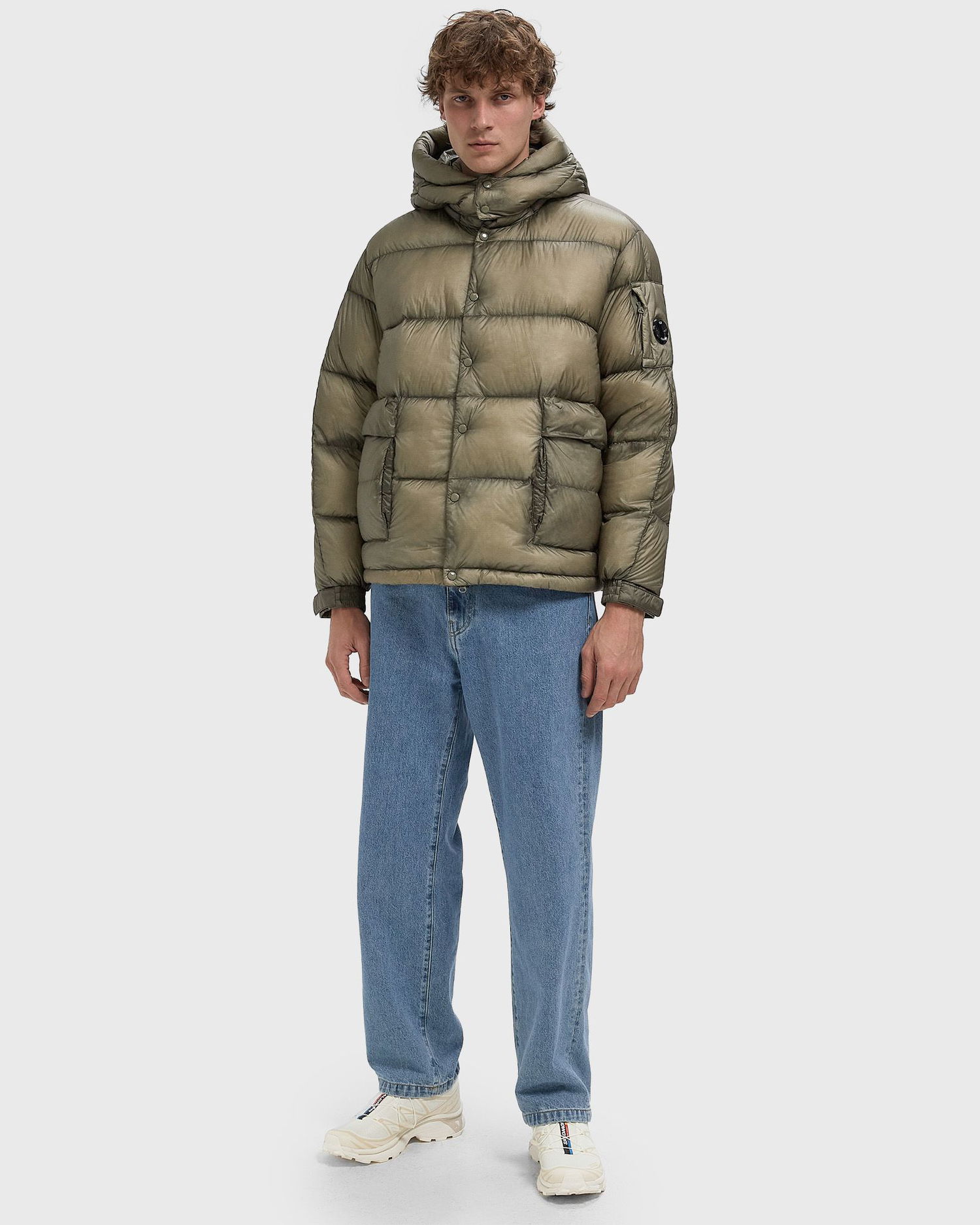 Prešívaná bunda C.P. Company Hooded Puffer Jacket Zelené | 19CMOW191A110416A-356, 1