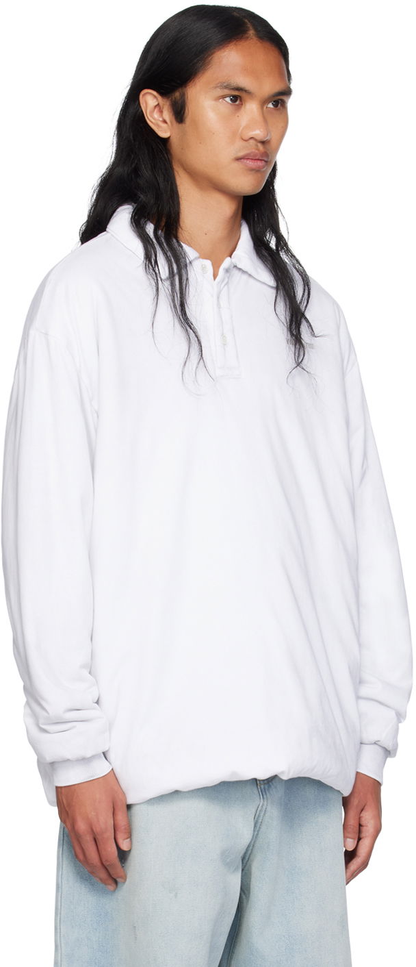 Polo tričko We11done Padded Logo Polo Biela | WD-TT2-24-739-U-WH, 1