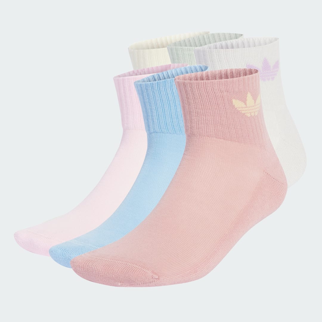 Ponožky adidas Performance Mid Ankle Socks - 6 Pairs Ružová | JV8602, 0