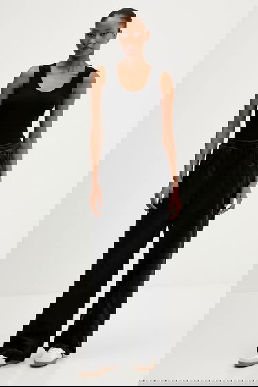 Tepláky adidas Originals Originals Velvet Tp Wide-Leg Track Pants Čierna | JV7508, 1