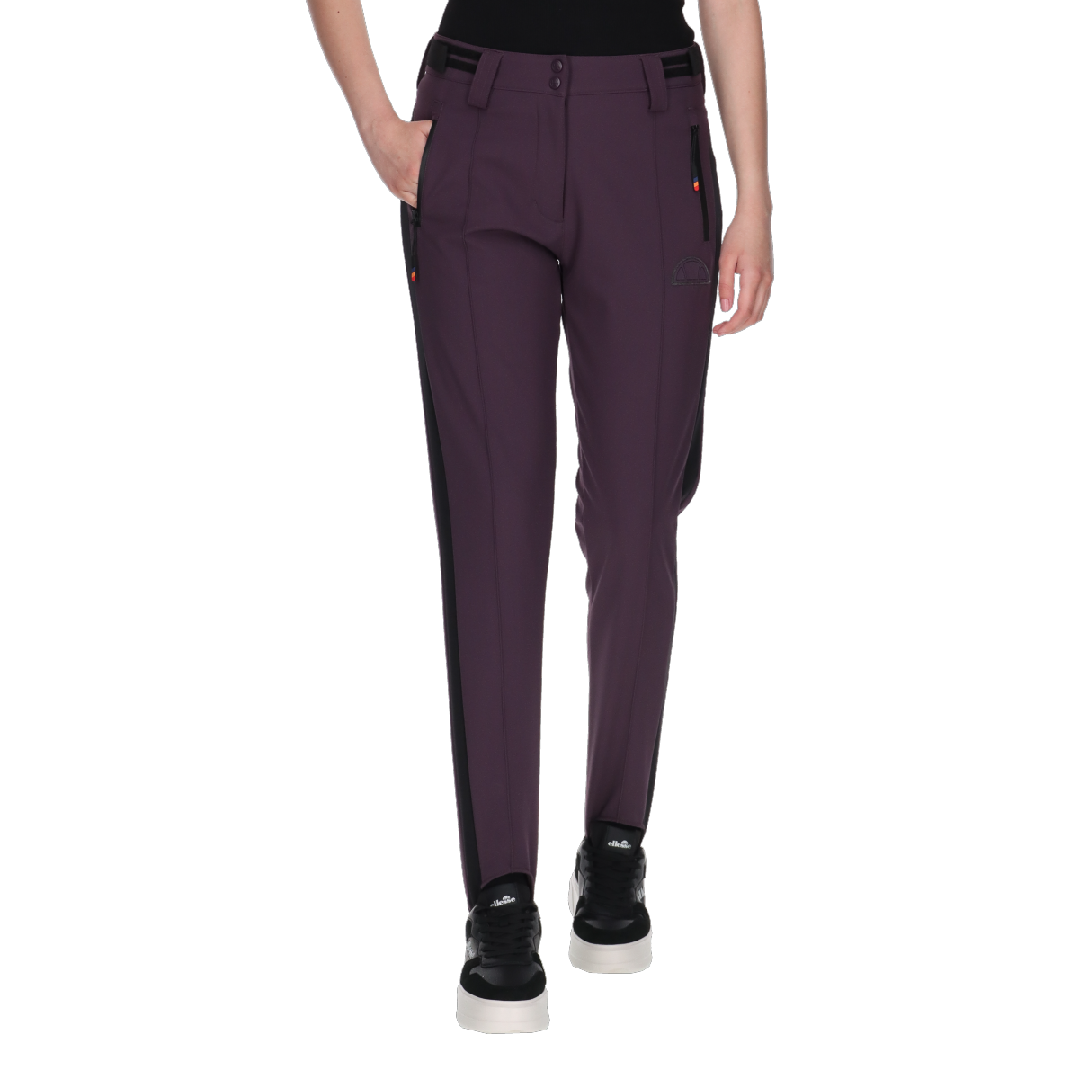 Nohavice Ellesse Slim-fit Pants with Side Stripes Fialová | ELA243F112-70, 0