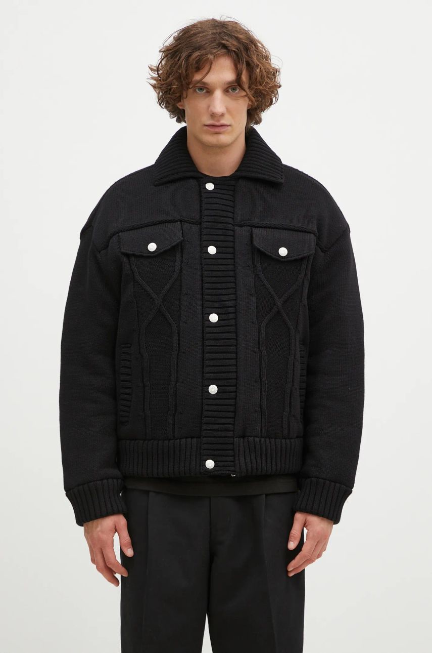 Sveter KENZO Oversized Knitted Jacket Čierna | FE65OU1419NC.99, 0