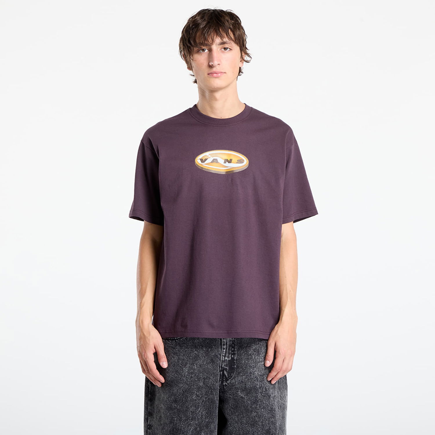 Tričko Vans 3D Retroval Short Sleeve Tee Vínová | VN000PBXEMS1, 0