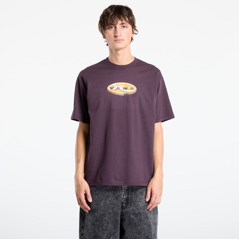 Tričko Vans 3D Retroval Short Sleeve Tee Vínová | VN000PBXEMS1