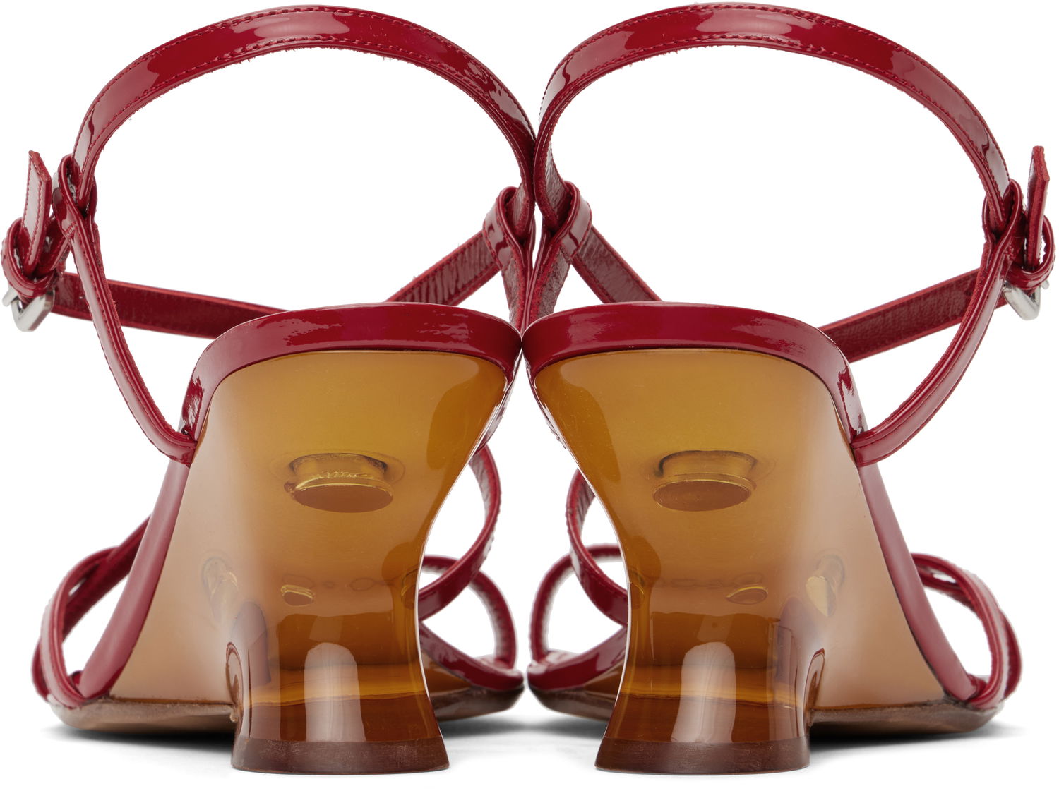 Starostlivosť o obuv Dries Van Noten Dries Van Noten Patent Leather Heeled Sandals Červená | WS251-1644-189, 1