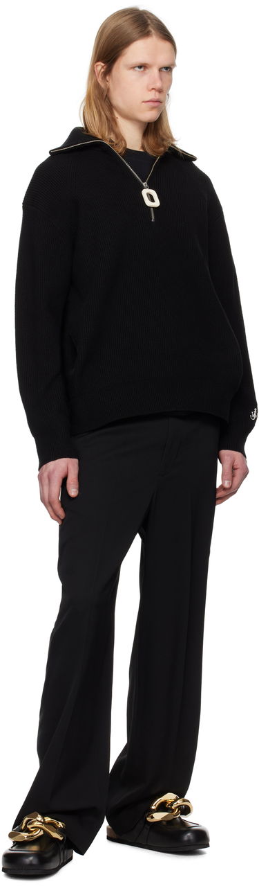 Sveter JW Anderson JW Anderson Half-Zip Knit Sweater Čierna | KW1285-YN0372, 3