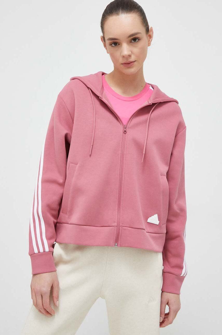 Mikina adidas Originals Future Icons 3-Stripes Full-Zip Hoodie Ružová | IB8513, 0