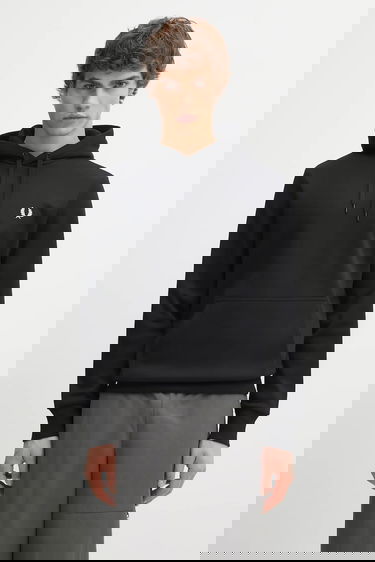 Mikina Fred Perry Smooth Hooded Sweatshirt Čierna | M1371, 0