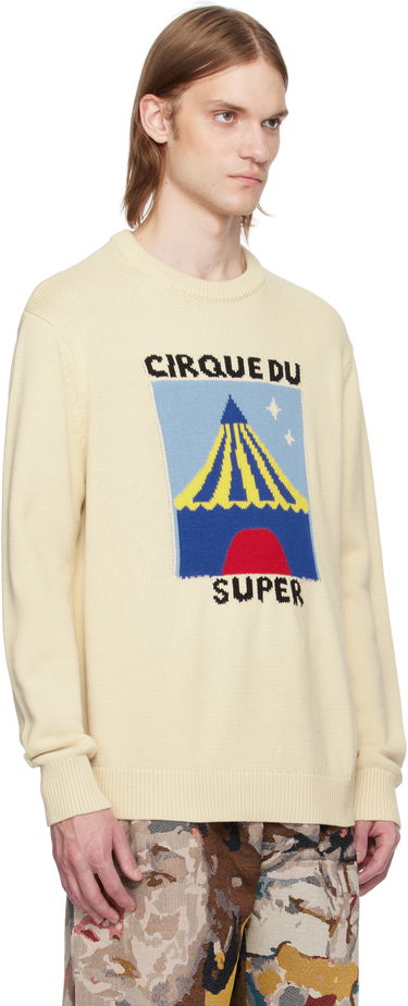 Sveter KidSuper KidSuper 'Super' Tent Graphic Sweater Béžová | SS25-SW-13, 1