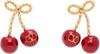 Garavani Cherryfic Metal & Enamel Earrings