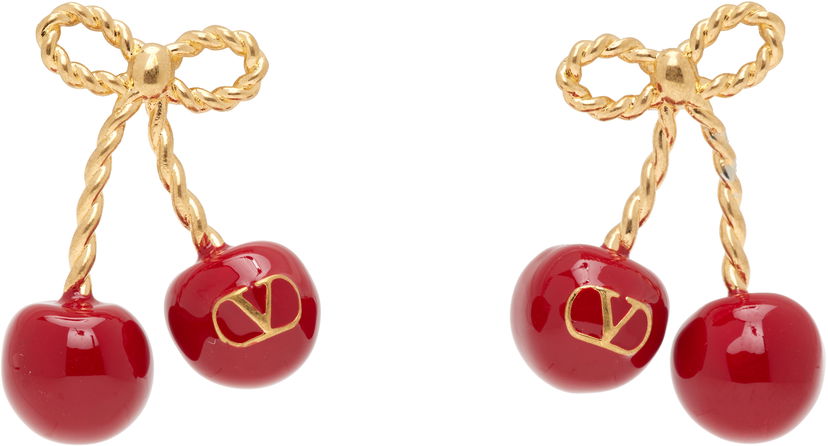 Náušnice Valentino Garavani Cherryfic Metal & Enamel Earrings Rôznofarebný | 7W2J0Z80MJP