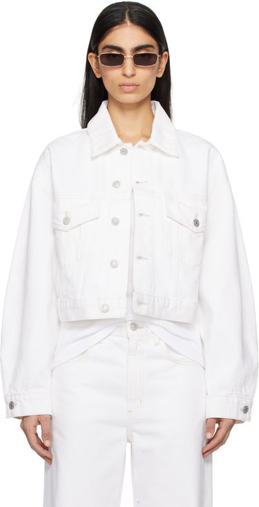 Bunda AGOLDE AGOLDE Palmer Cropped Denim Jacket Biela | A5047-1183, 0