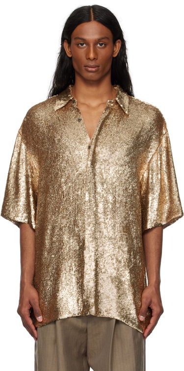 Košeľa Dries Van Noten Dries Van Noten Sequinned Shirt Metalická | 251-080751-1481, 0