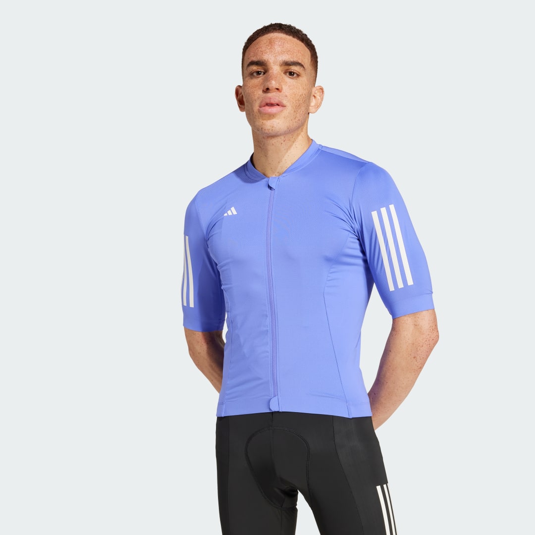 Dres adidas Performance Tempo 3-Stripes Cycling Jersey Fialová | JG3568, 0