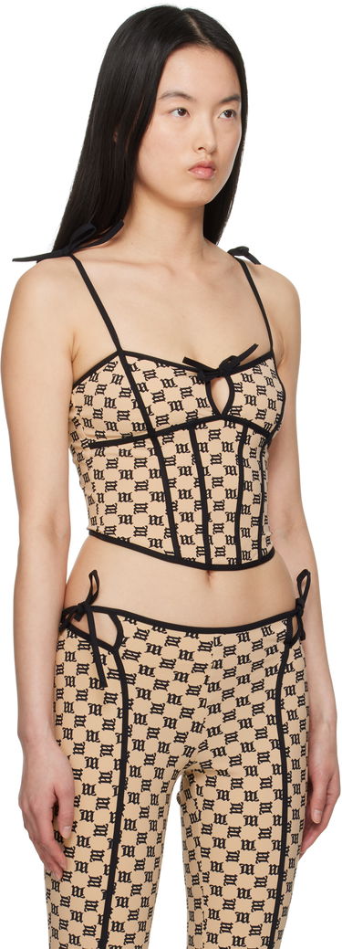 Body MISBHV MISBHV Monogram Coquette Corset Top Béžová | 250W111, 1