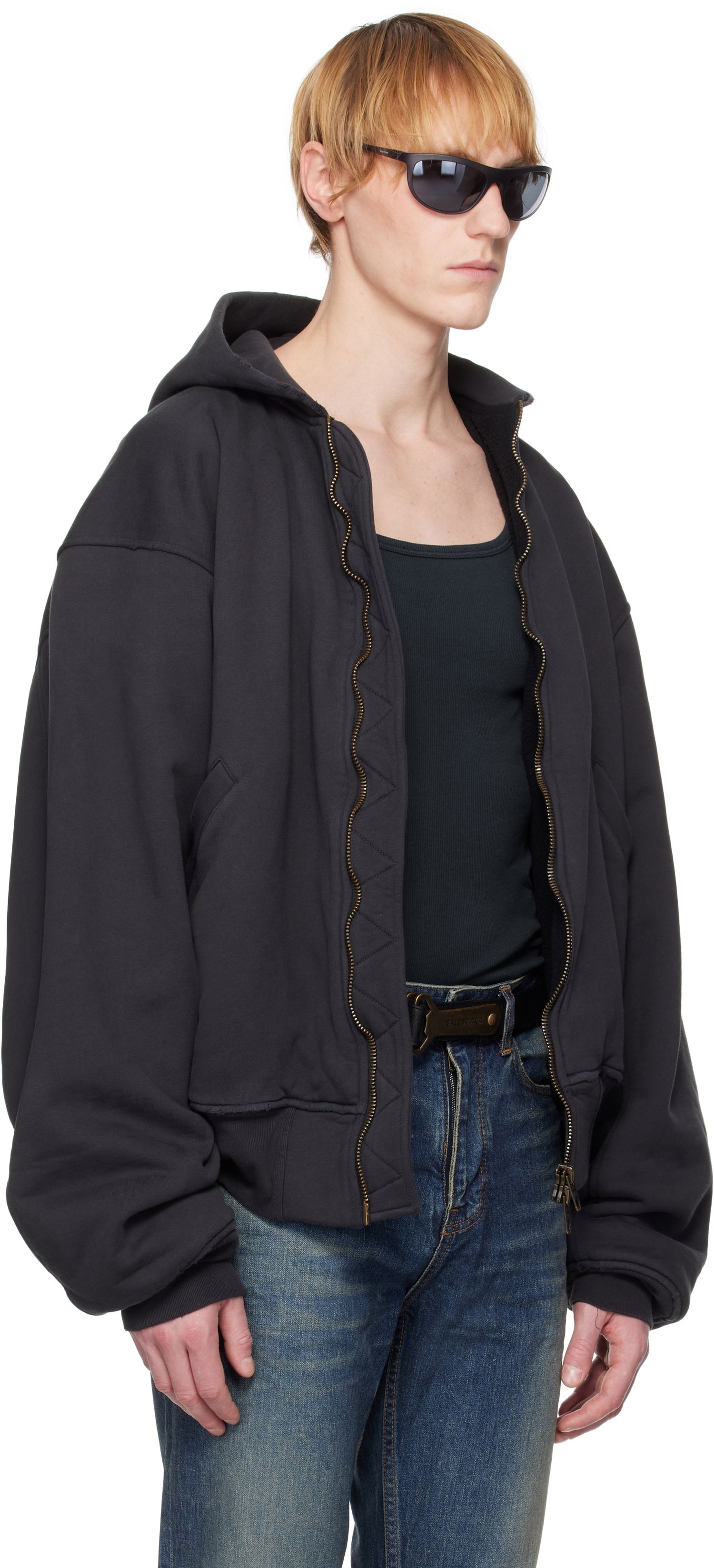 Bomber bunda Balenciaga Balenciaga Hooded Bomber Jacket Čierna | 803303TRVX3, 1