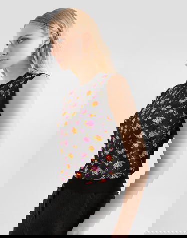 Tielko Dolce & Gabbana Small Rose Bouquets-print Silk Tank Top Rôznofarebný | FXT06TJBSOPHN5XR, 3