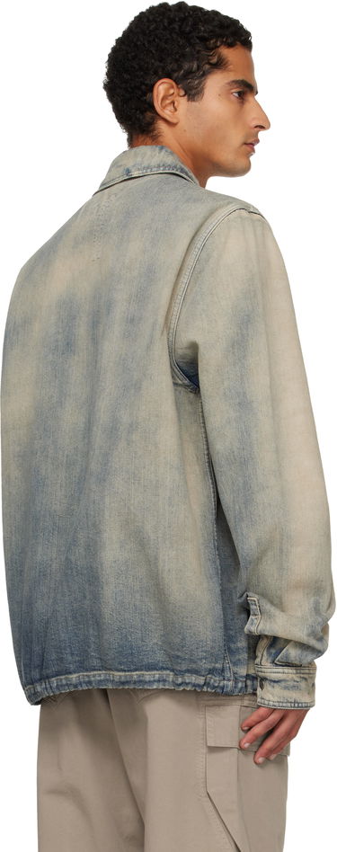 Bunda Rick Owens DRKSHDW Concordians Concealed Zipfront Denim Jacket Modrá | DU02E7775 DMP, 2