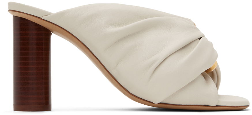 Doplnky JW Anderson JW Anderson Corner Leather Heeled Sandals Biela | ANW42060A, 0