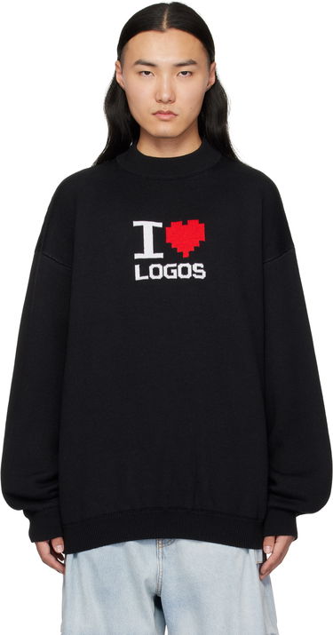 Sveter VETEMENTS Vetements 'I Love Logos' Sweater Čierna | UA66KN130B, 0