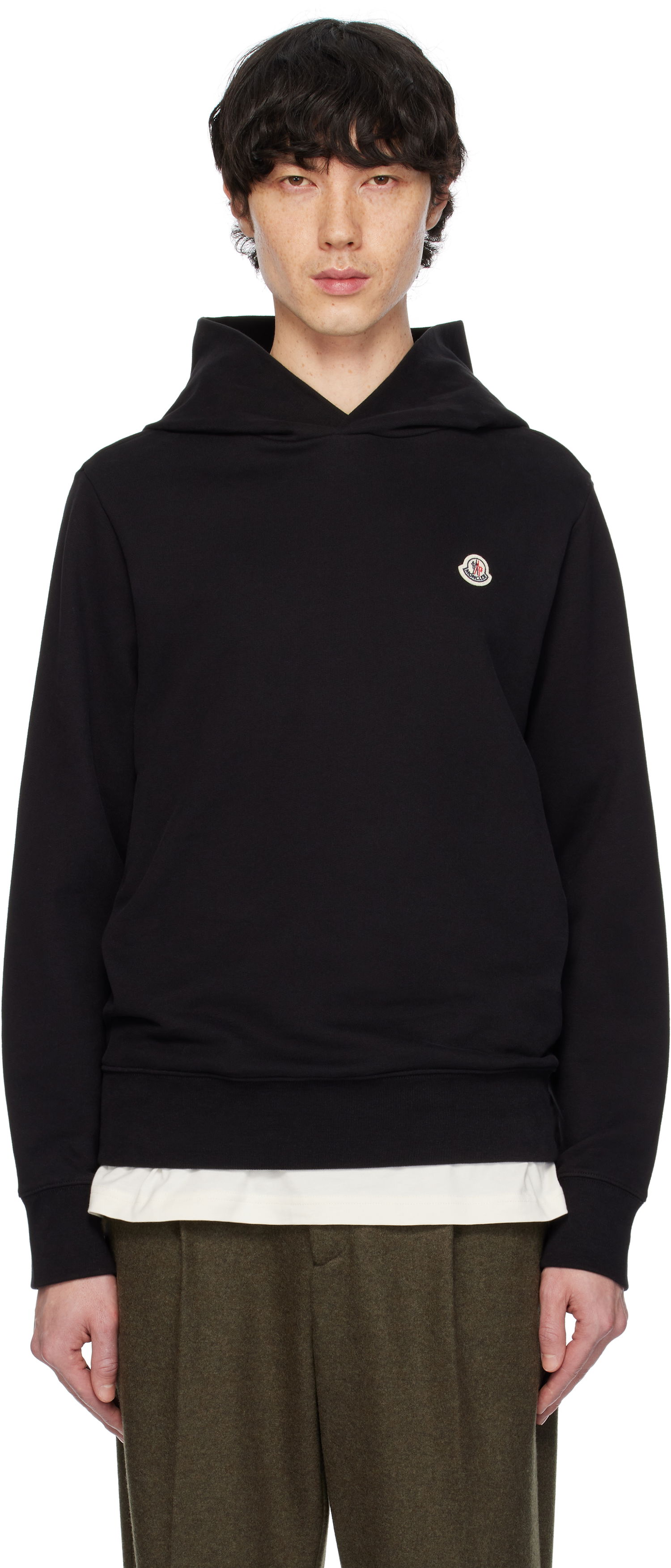 Mikina Moncler Moncler Cotton Logo Patch Hoodie Čierna | K10918G0003589AUJ, 0