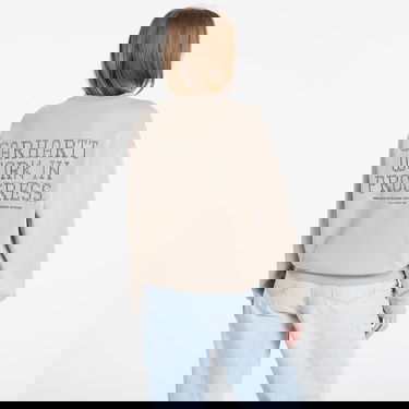 Mikina Carhartt WIP Punched Crewneck Sweatshirt with Work in Progress Print Béžová | I036039.3GEXX, 5