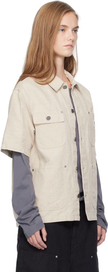 Košeľa Carhartt WIP Short Sleeve Michigan Shirt Béžová | I035573-05.02, 3