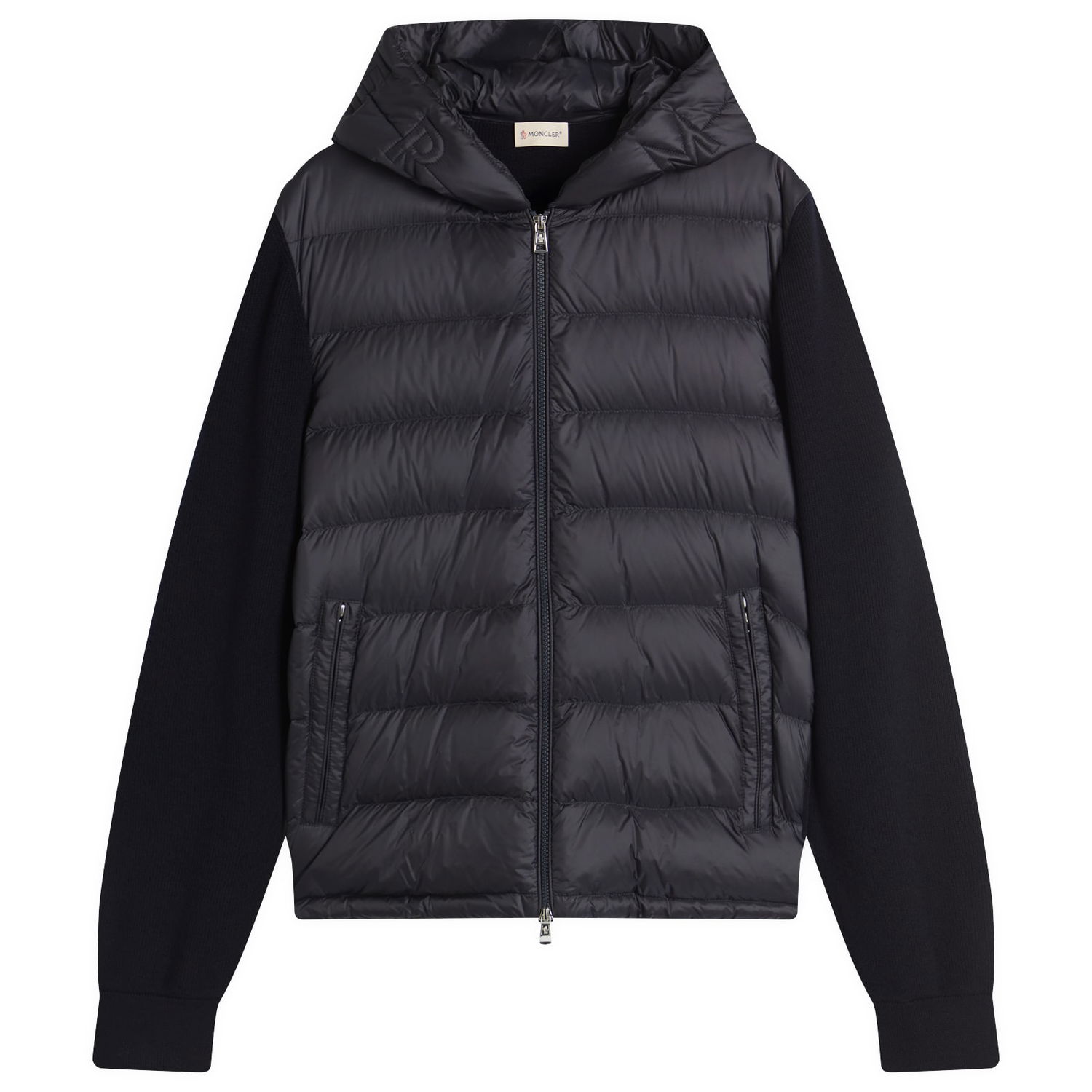 Bunda Moncler Hybrid Zip Through Hooded Jacket, Size Large Čierna | 9B000-06-M1131-776, 1