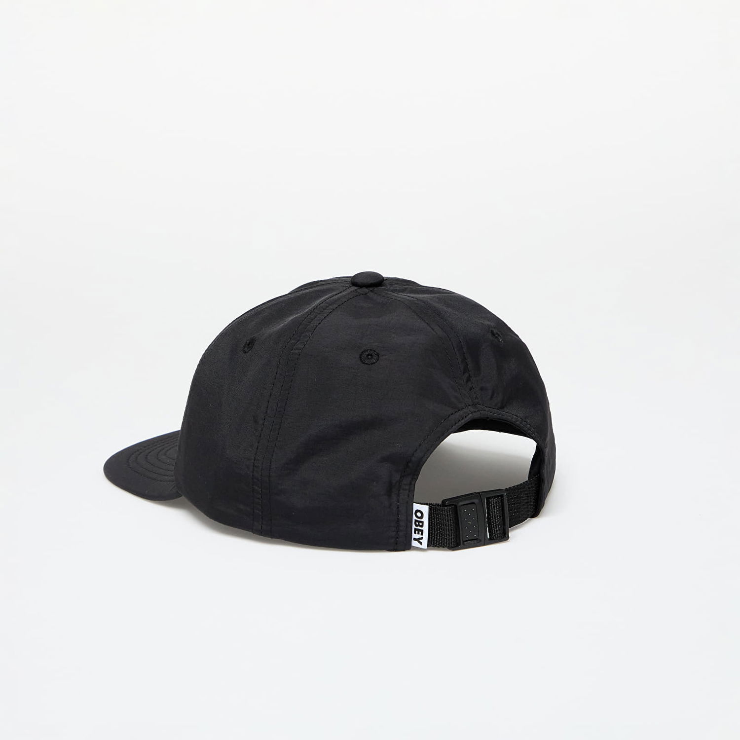 Šiltovka OBEY Lowercase Nylon 6 Panel Strapback Black Universal Čierna | 100580364-BLK, 1