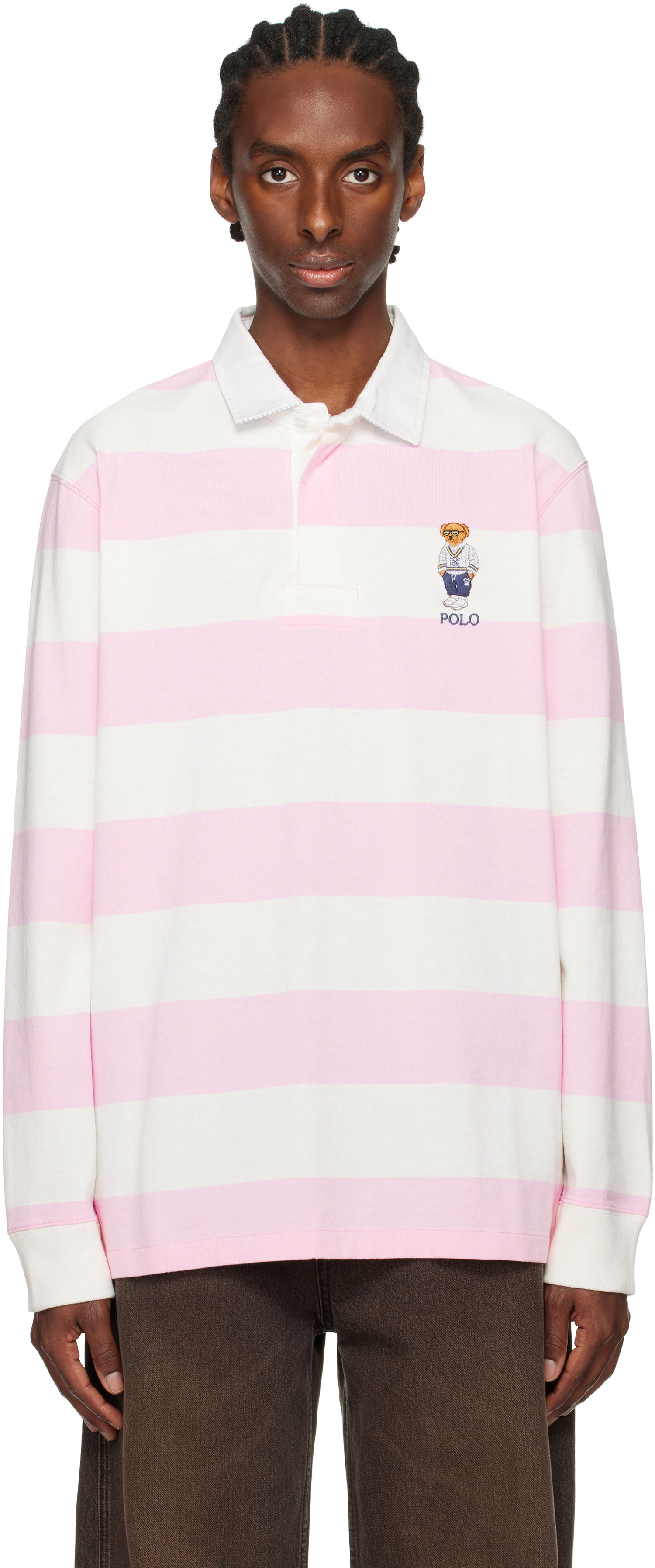 Polo tričko Polo by Ralph Lauren Ralph Lauren Classic Fit Polo Bear Rugby Jersey Polo Ružová | 710973144001, 0
