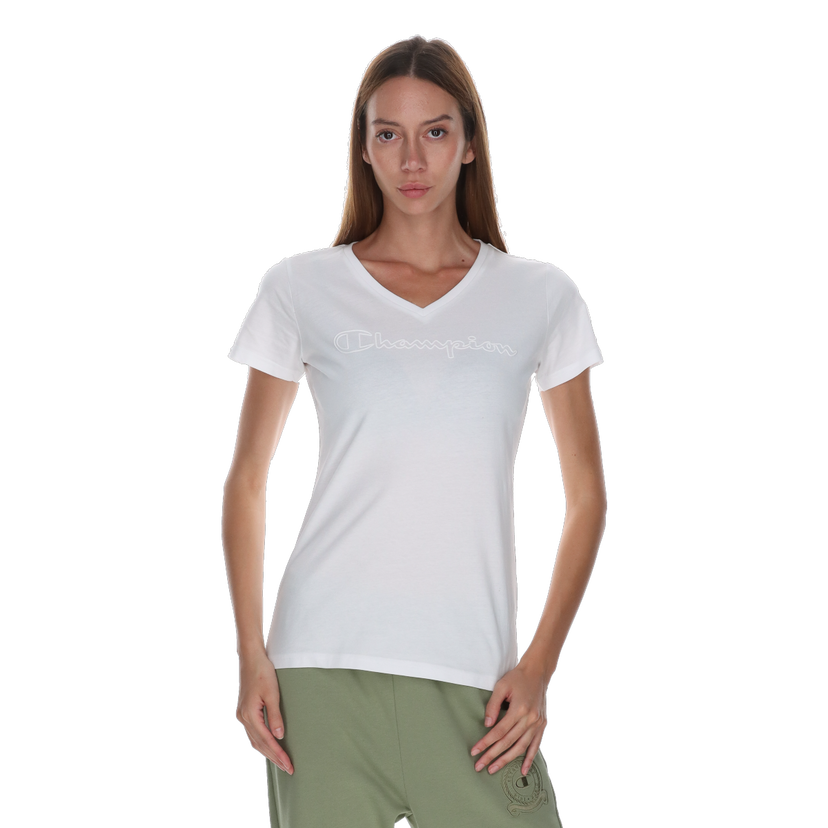 Tričko Champion V-Neck T-Shirt Biela | 118607-WW001