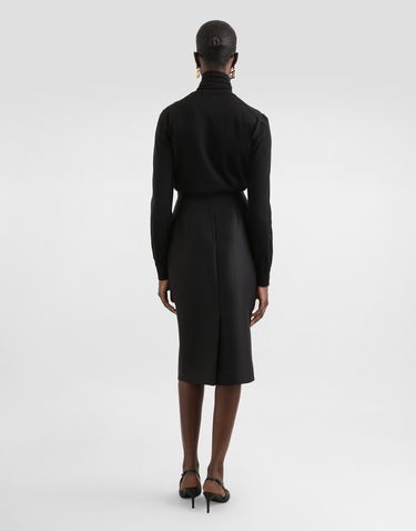 Sukňa Dolce & Gabbana Dolce & Gabbana Faille Sheath Skirt Čierna | F4CJGTFU3R1N0000, 2