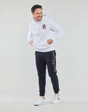 Mikina Tommy Hilfiger ESSENTIAL MONOGRAM HOODIE Biela | MW0MW28677-YBR, 2