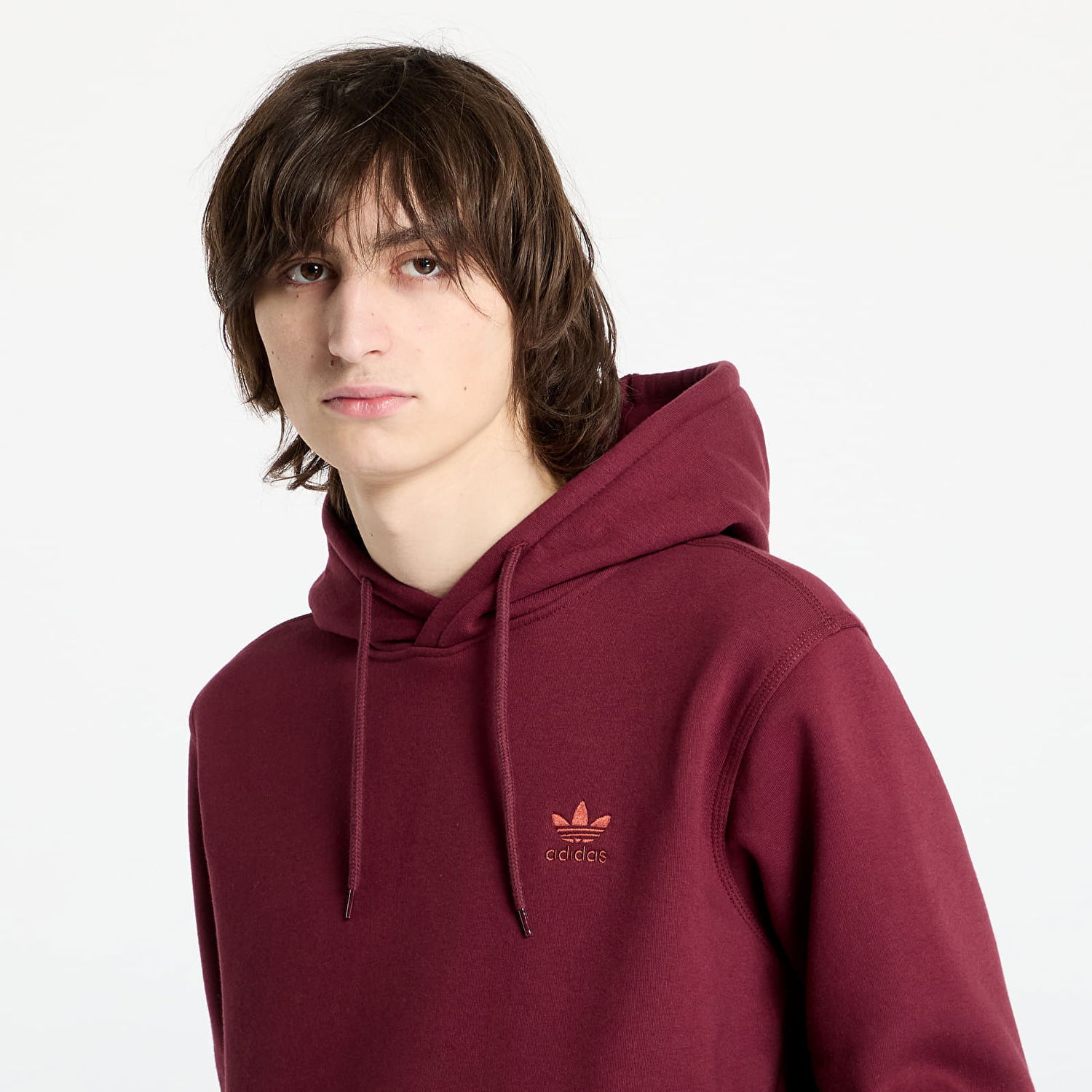 Mikina adidas Performance Trefoil Essentials Hoodie Vínová | JD2403, 1