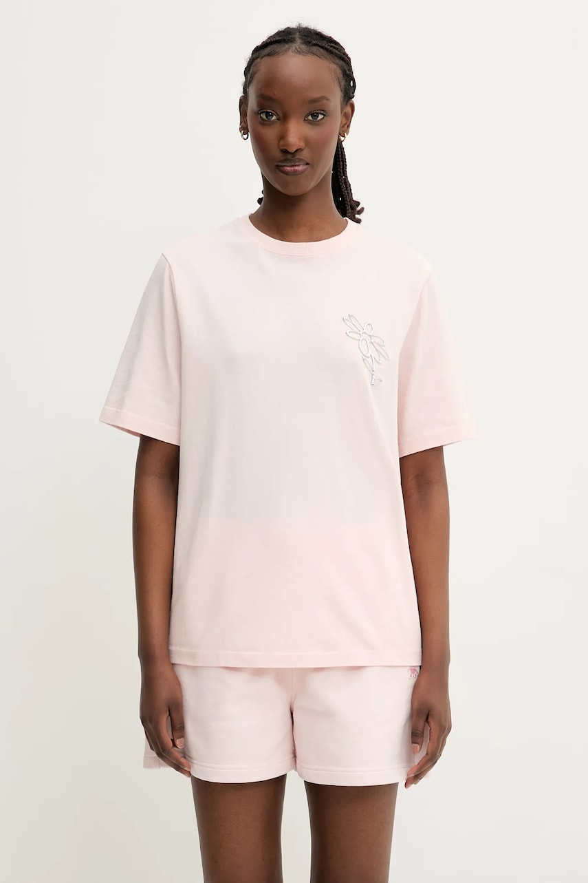Tričko MAISON KITSUNÉ Maison Kitsuné Metallic Daisy Comfort T-Shirt Ružová | OW00121KJ0119, 0
