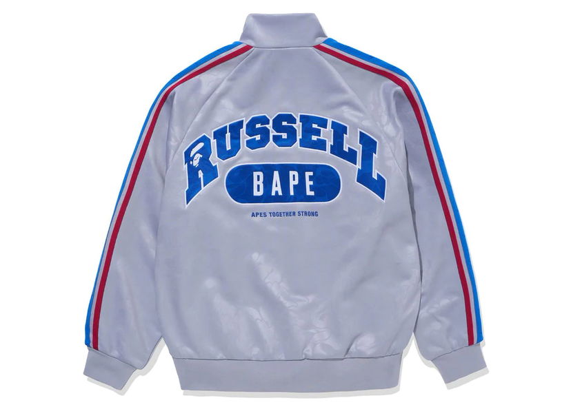 Bunda BAPE BAPE x Russell Track Jacket Gray Šedá | 1J73-113-911