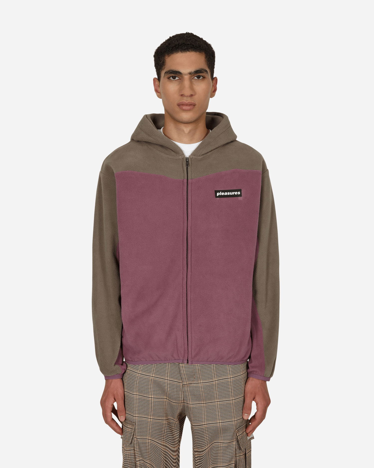 Mikina Pleasures Whiskey Zip Hoodie Vínová | P22F032 MAUVE, 0