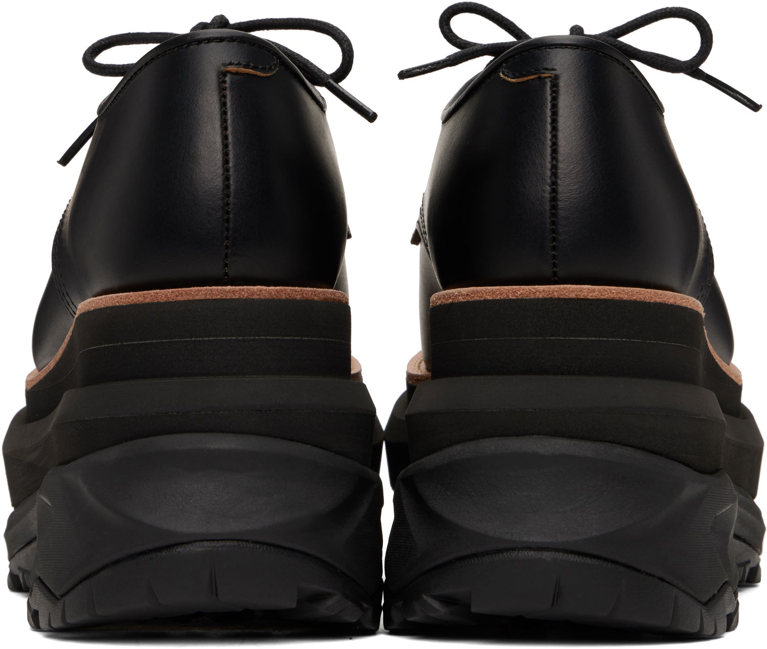 Oblečenie sacai sacai Leather Platform Oxfords Čierna | 25-03700M, 1