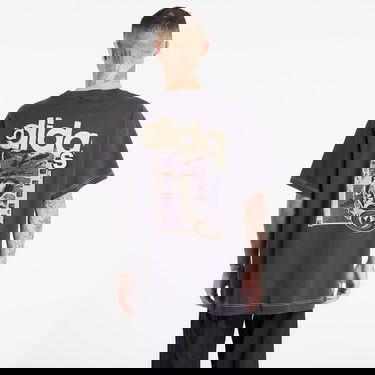 Tričko adidas Originals Graphic Oversized Short Sleeve T-Shirt with Contrast Stitching Šedá | KS6858, 2