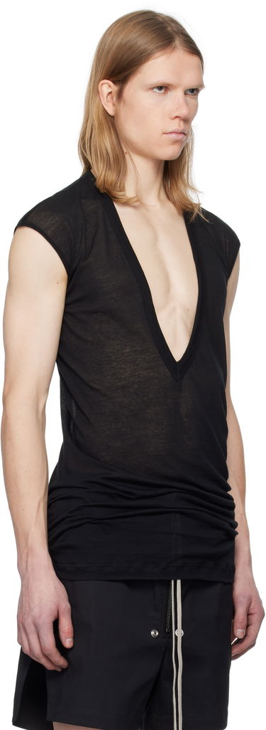 Tielko Rick Owens Rick Owens Hollywood Dylan Deep V-Neck T-Shirt Čierna | RU01E5157 UC, 1
