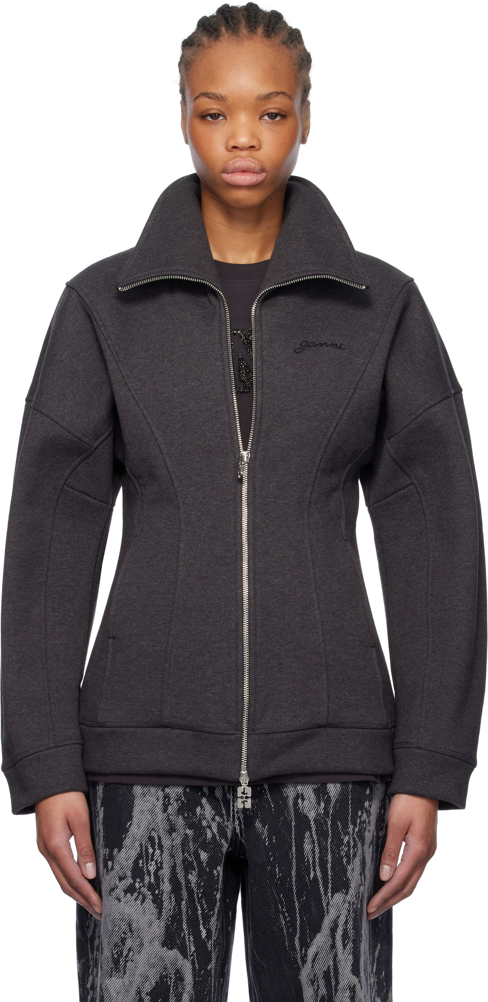 Ganni Heavy Fleece Zip-Up Jacket