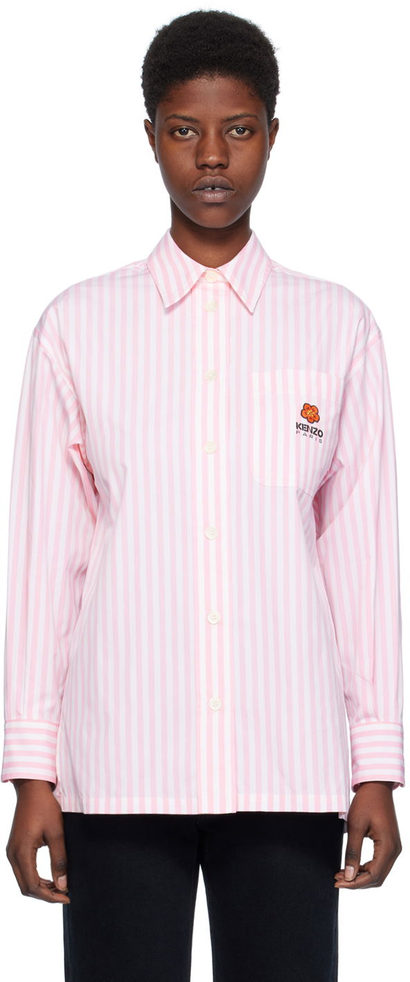Košeľa KENZO Paris Boke Flower Crest Shirt Ružová | FE52CH0919LM, 0