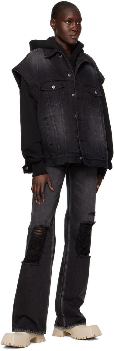 Vesta We11done We11done Horror Movie Sleeveless Denim Jacket Čierna | WD-DV3-22-384-U-BK, 3
