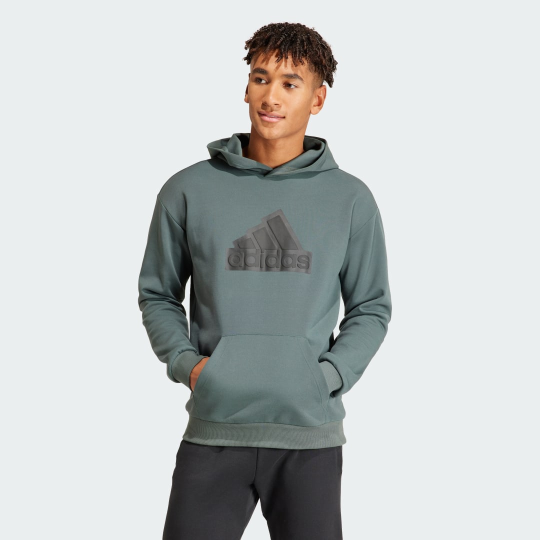 Mikina adidas Performance Future Icons Badge of Sport Hoodie Zelené | IN3324, 0