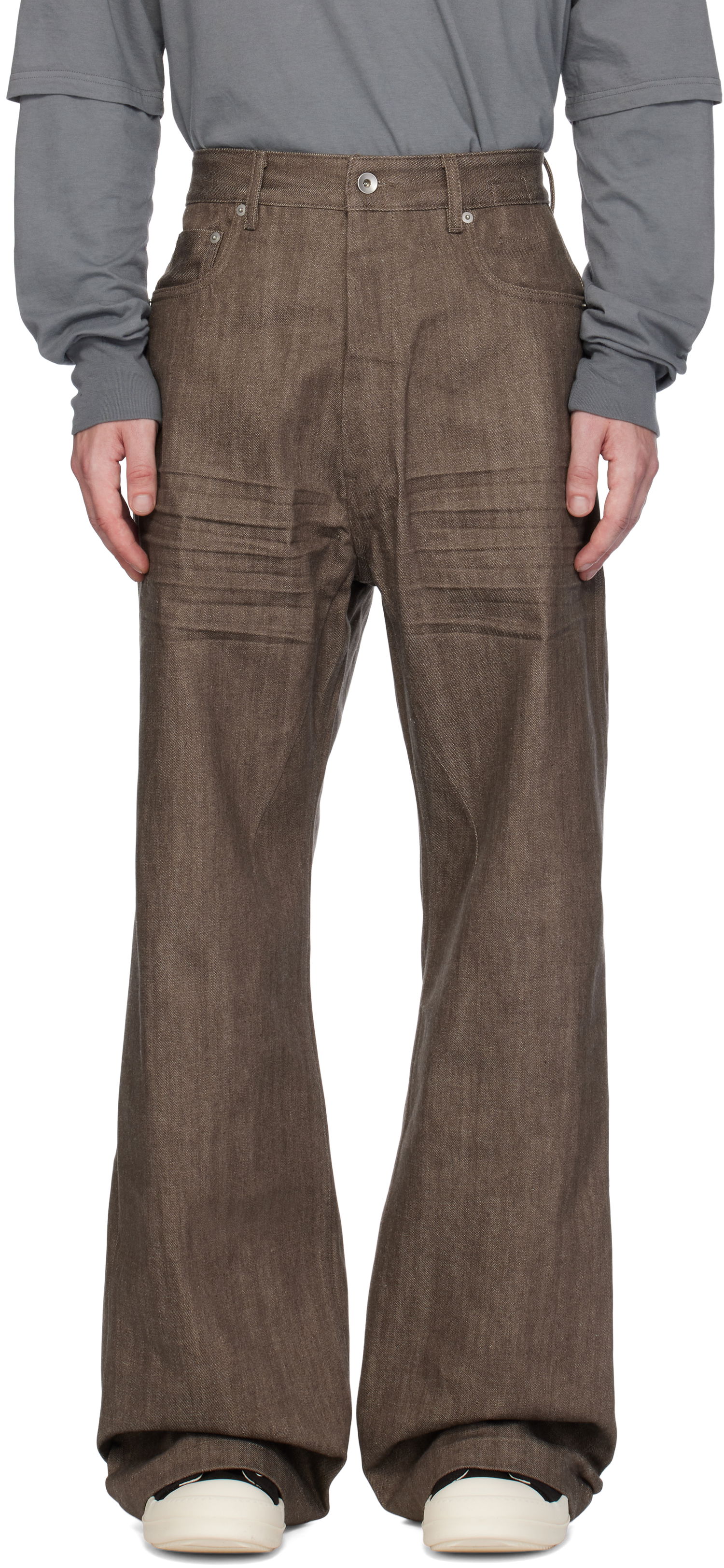 Džínsy Rick Owens Porterville Geth Jeans Hnedá | DU02D2351 DKRAW, 0