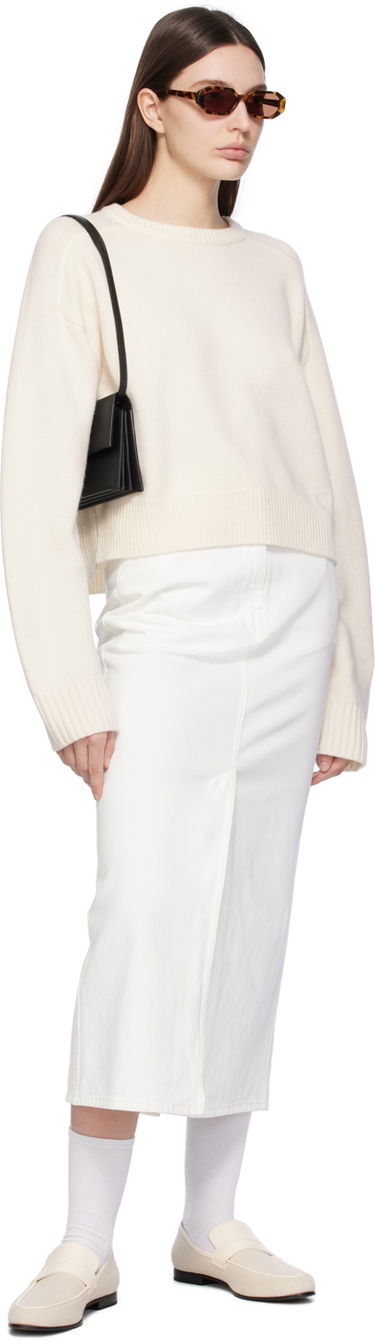 Sveter Loulou de Saison Loulou de Saison Bruzzi Cropped Sweater Biela | BRUZZI, 3