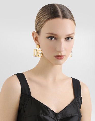 Náušnice Dolce & Gabbana Dolce & Gabbana Metal DG Logo Earrings Metalická | WEN6P6W1111ZOO00, 1