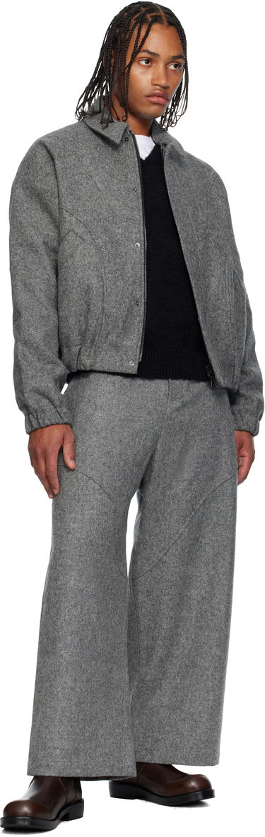 Nohavice sage NATION SAGE NATION Wool Carpenter Trousers Šedá | S039 CARPENTER TROUSER WOOL MA, 3