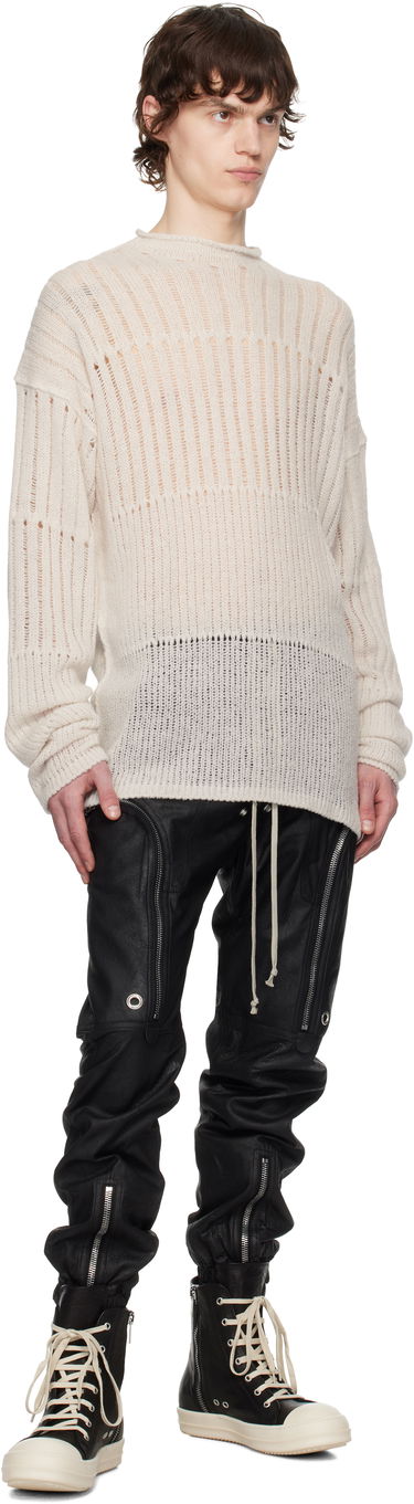 Sveter Rick Owens Rick Owens Hollywood Oversized Knit Sweater Béžová | RU01E5681 KGRID, 3