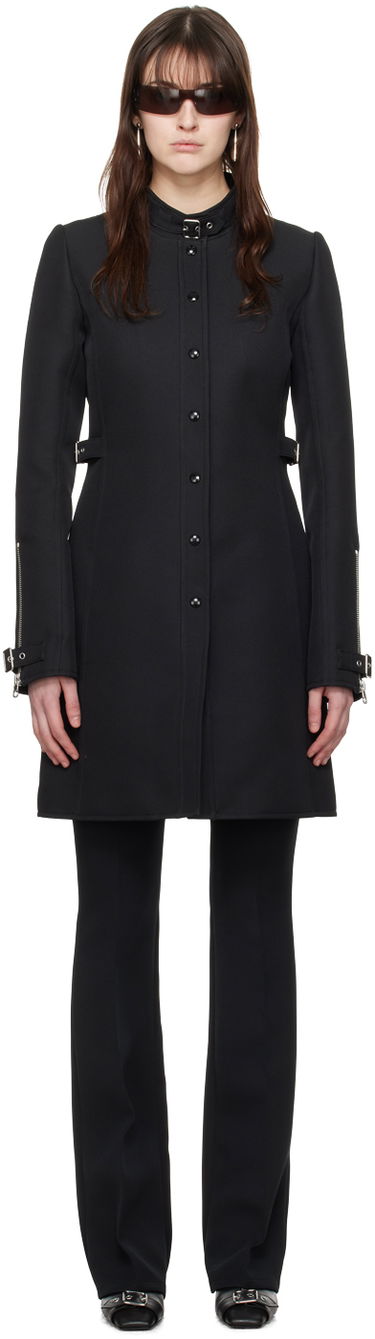 Kabáty Courrèges Buckle Detail Coat Čierna | 124CMA137PL0077, 0